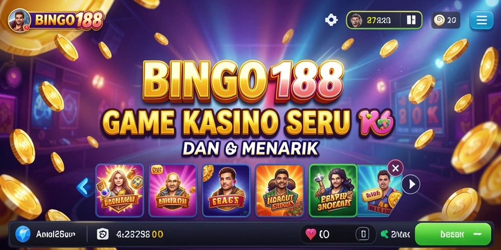 Screenshot gameplay BINGO188 menampilkan suasana permainan Kasino yang mendebarkan.