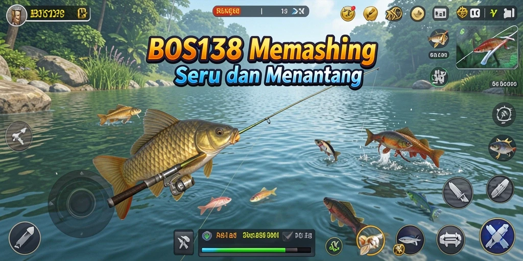 Tampilan gameplay BOS138 dengan aksi memancing yang seru dan menantang.