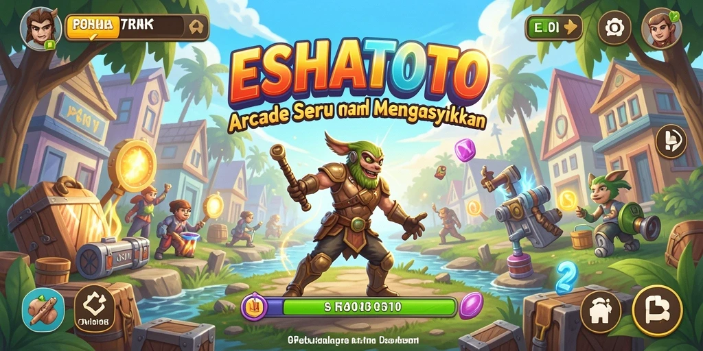 Tangkapan layar utama ESHATOTO menampilkan aksi gameplay yang mendebarkan.