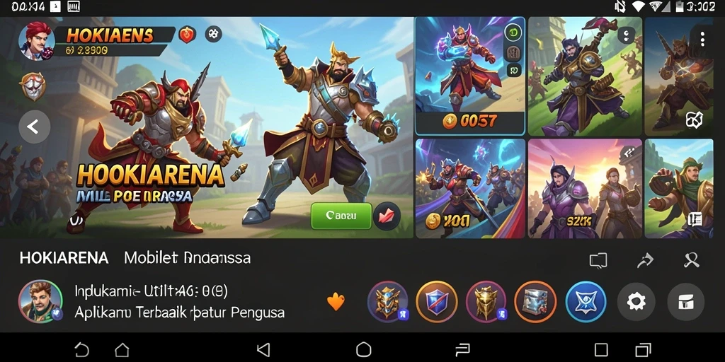 Tampilan antarmuka HOKIARENA yang modern dan fungsional.