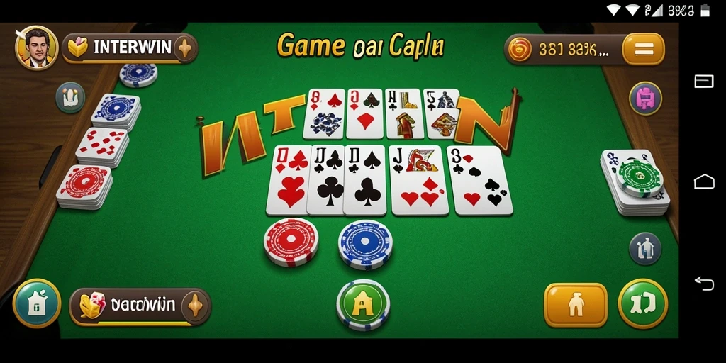 Screenshot INTERWIN menampilkan aksi mendebarkan dalam permainan Gaple.