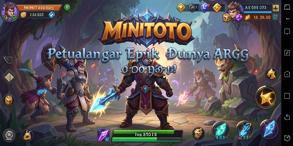 Tampilan aksion seru dalam gameplay ARPG MINITOTO.