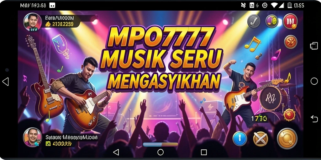 Tangkapan layar MPO777 menampilkan momen seru dalam permainan musik.