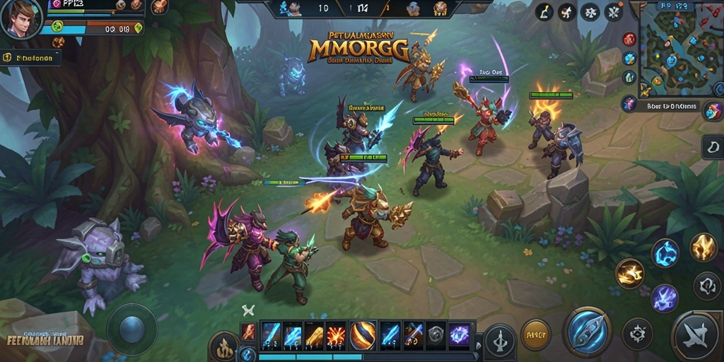 Tampilan gameplay PP123 dengan dunia MMORPG yang luas dan interaktif.