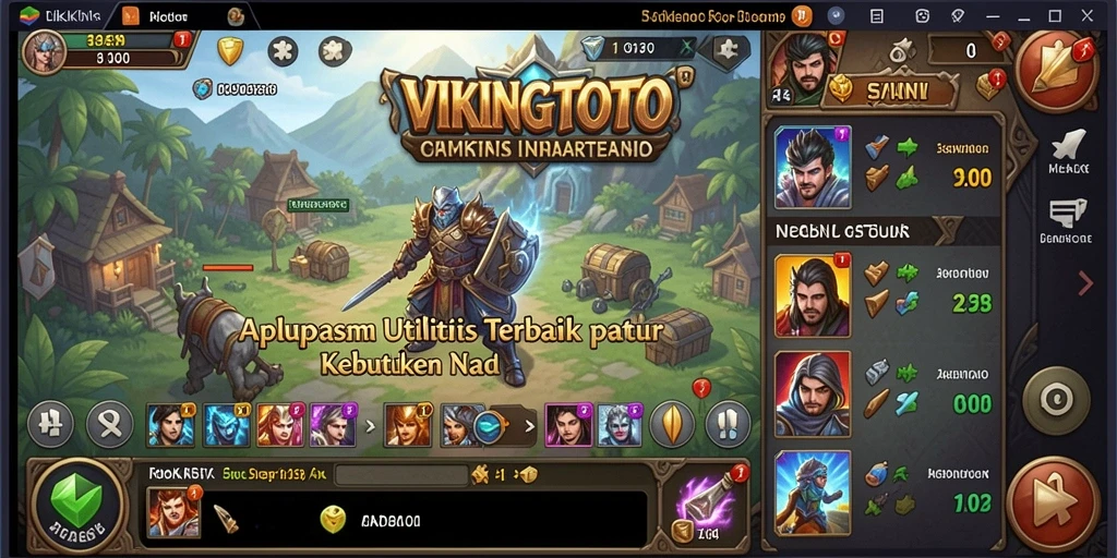 Tampilan antarmuka aplikasi VIKINGTOTO yang modern dan intuitif.